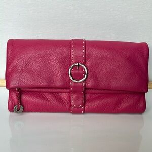 Donald J. Pliner Pink Leather Clutch